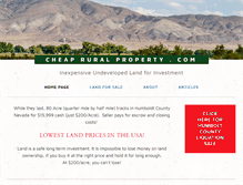 Tablet Screenshot of cheapruralproperty.com